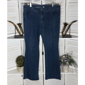 N62 signature fit jeans boot cut medium blue cotton 5 pockets style plus sz 16